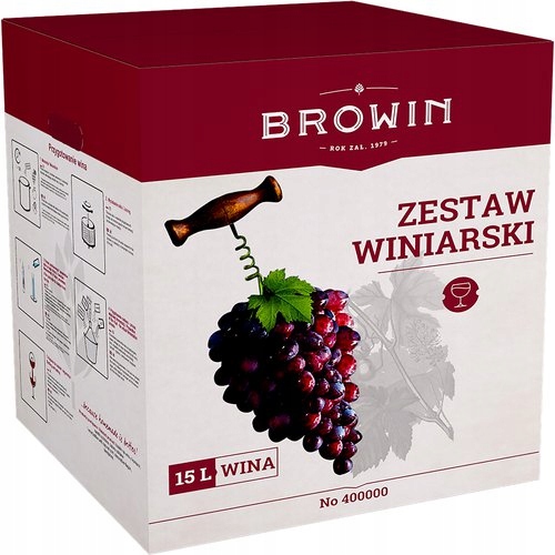 KOMPLETNY ZESTAW DO PRODUKCJI WINA BROWIN ZW15