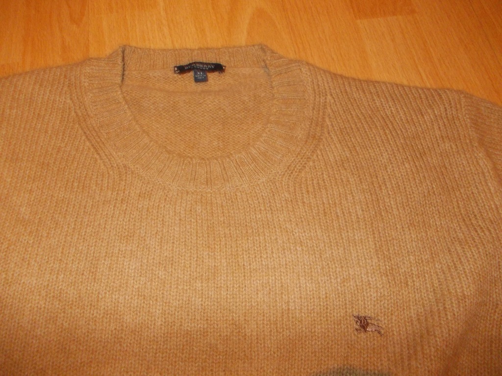 BURBERRY- wełniany sweter męski roz.XL