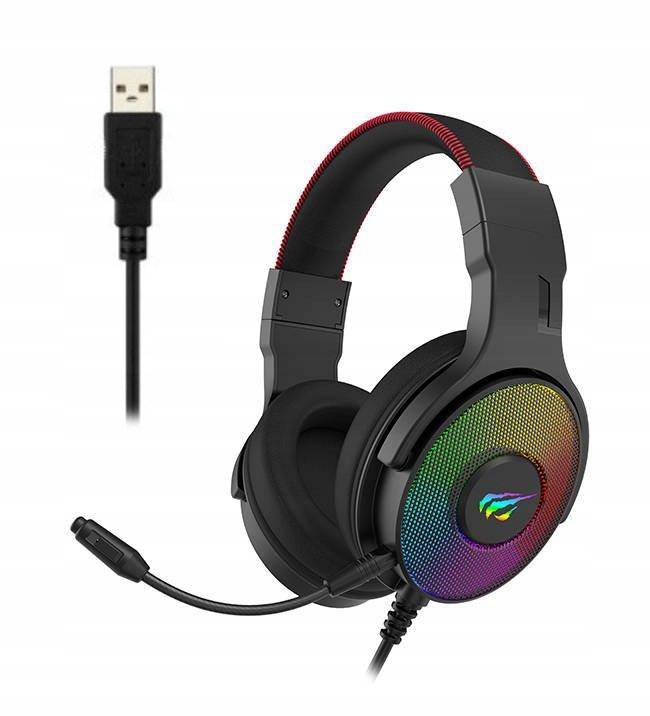 HEADSET DO GIER MIKROFON DO KOMPUTERA RGB LEDOWE