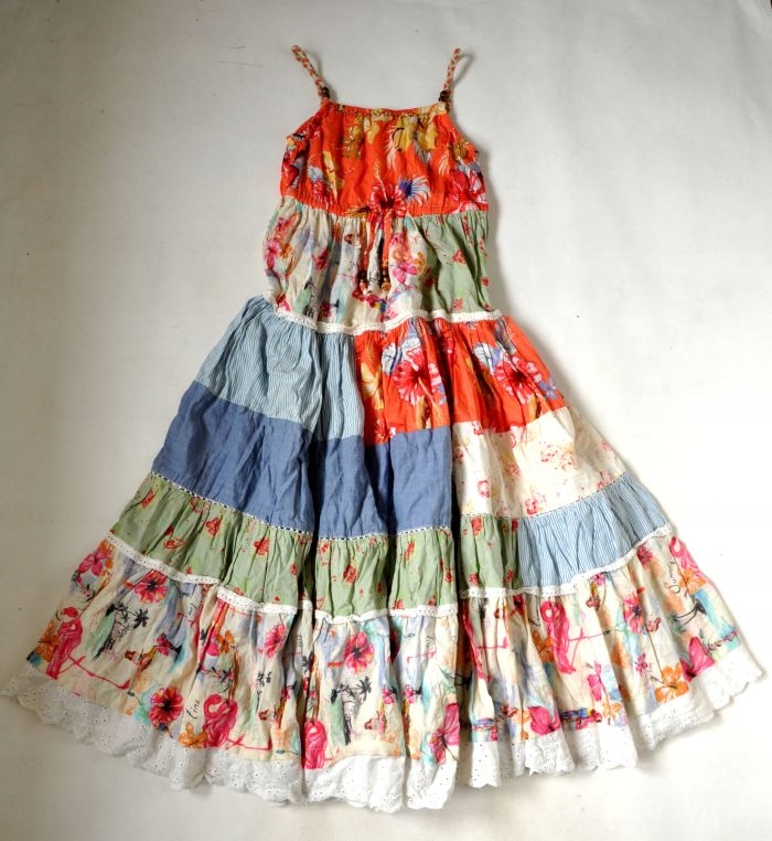 NEXT Sukienka MAxi Długa 9lat 134cm NOWA PATCHWORK