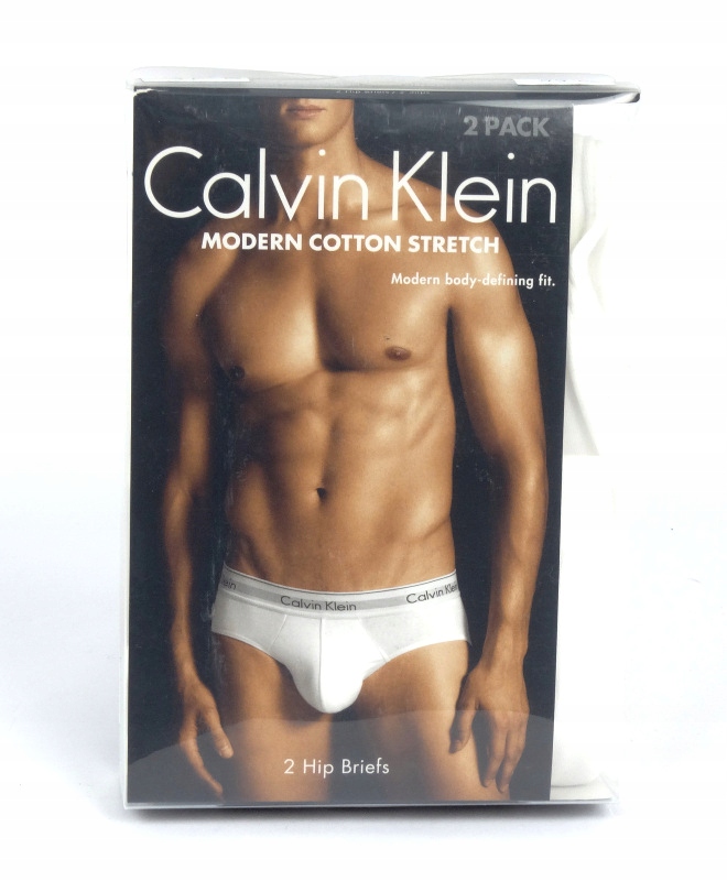 CALVIN KLEIN slipy męskie 2-pak, białe, S