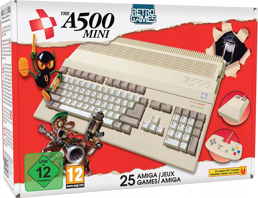 The Amiga 500 Mini 25 Gier + Pad + Myszka