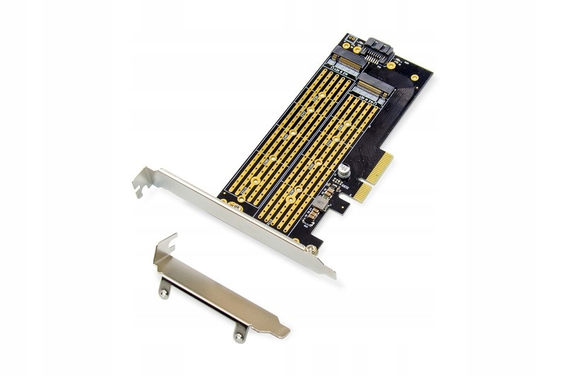 Купить Адаптер контроллера PCI Express, 2 твердотельных накопителя M.2 NVMe SATA: отзывы, фото, характеристики в интерне-магазине Aredi.ru