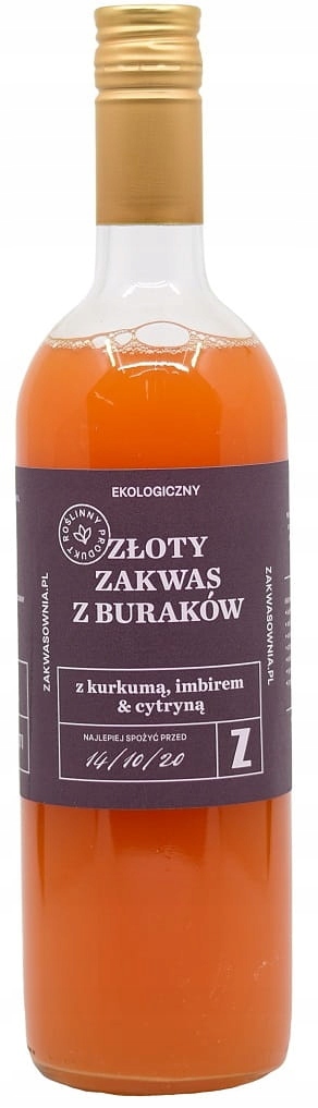 ZŁOTY ZAKWAS Z BURAKÓW BIO 700 ML ZAKWASOWNIA