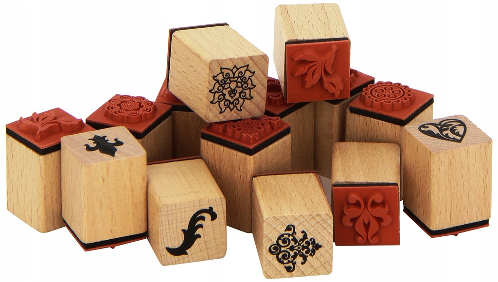 Rico Design Stamp Set OrnamentFloral Design Wood N