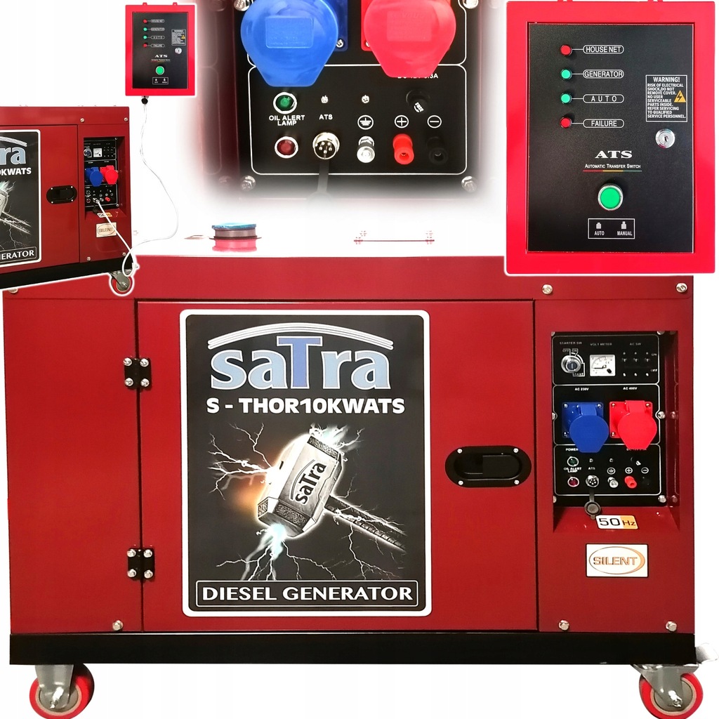 AGREGAT GENERATOR PRĄDOTWÓRCZY DIESEL 10KW AVR ATS
