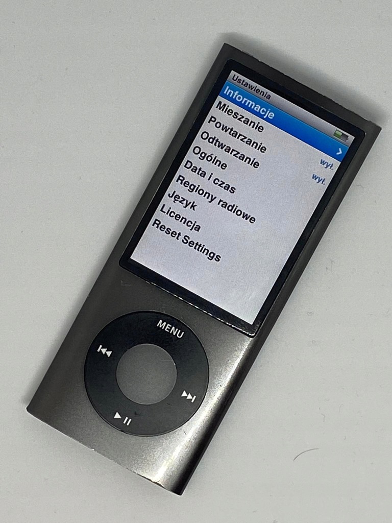 APPLE iPod nano 5Gen 8GB A1320 Uszkodzona bateria