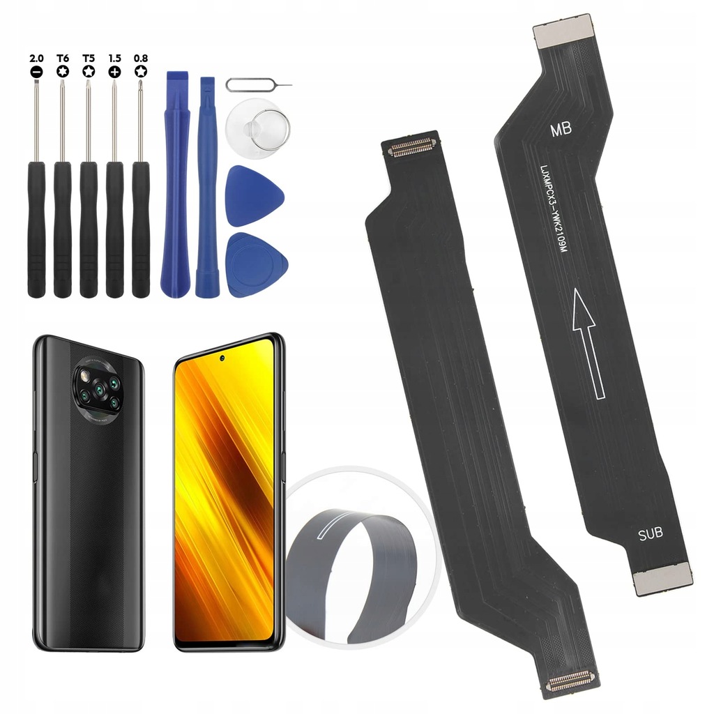 RongZy Kabel elastyczny do Xiaomi Poco X3 / Xiaomi Poco X3 NFC/