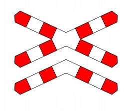 Znak drogowy G-4 G4 Krzyż Św. Andrzeja