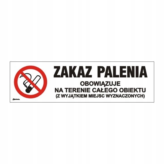 Znak informacyjny ZAKAZ PALENIA