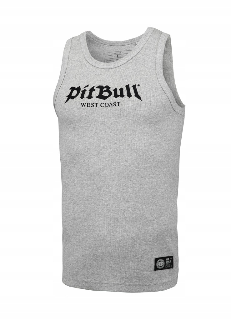 Pitbull Tank Top Rib Old Logo (S) Szary