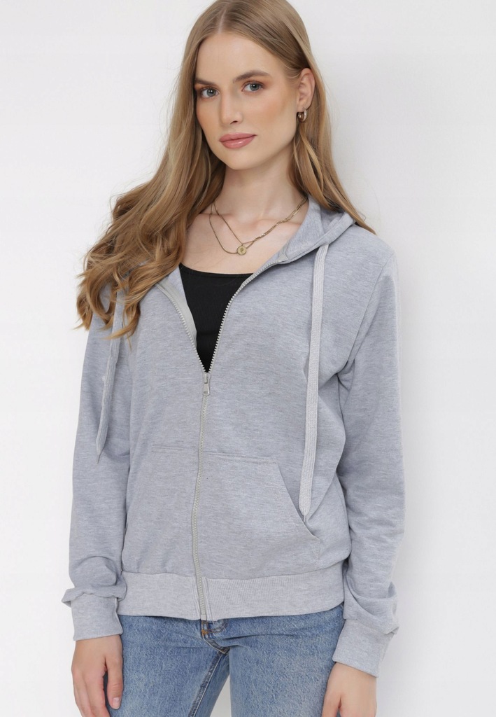 Born2Be Szara Bluza damska M Z kapturem