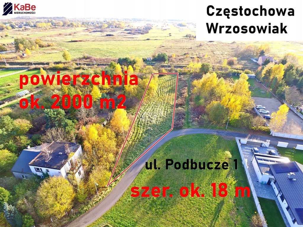 Działka, Częstochowa, Wrzosowiak, 2000 m²