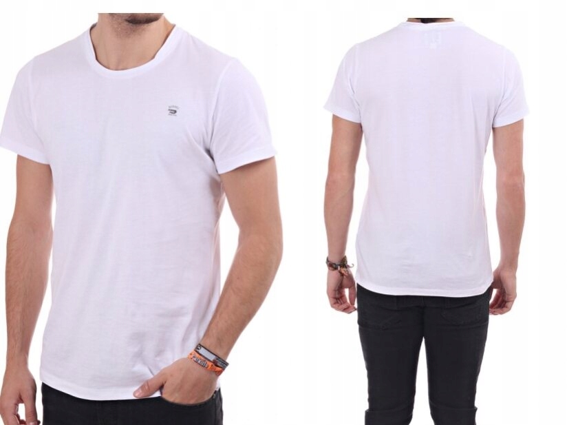 DIESEL biały klasyczny gładki t-shirt M
