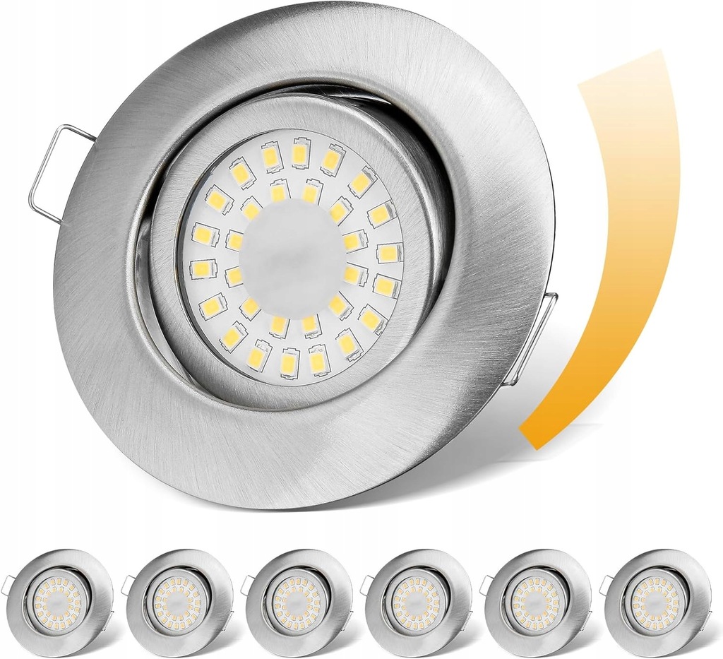 Reflektor sufitowy okrągły cloksh srebrny 3SZT A26