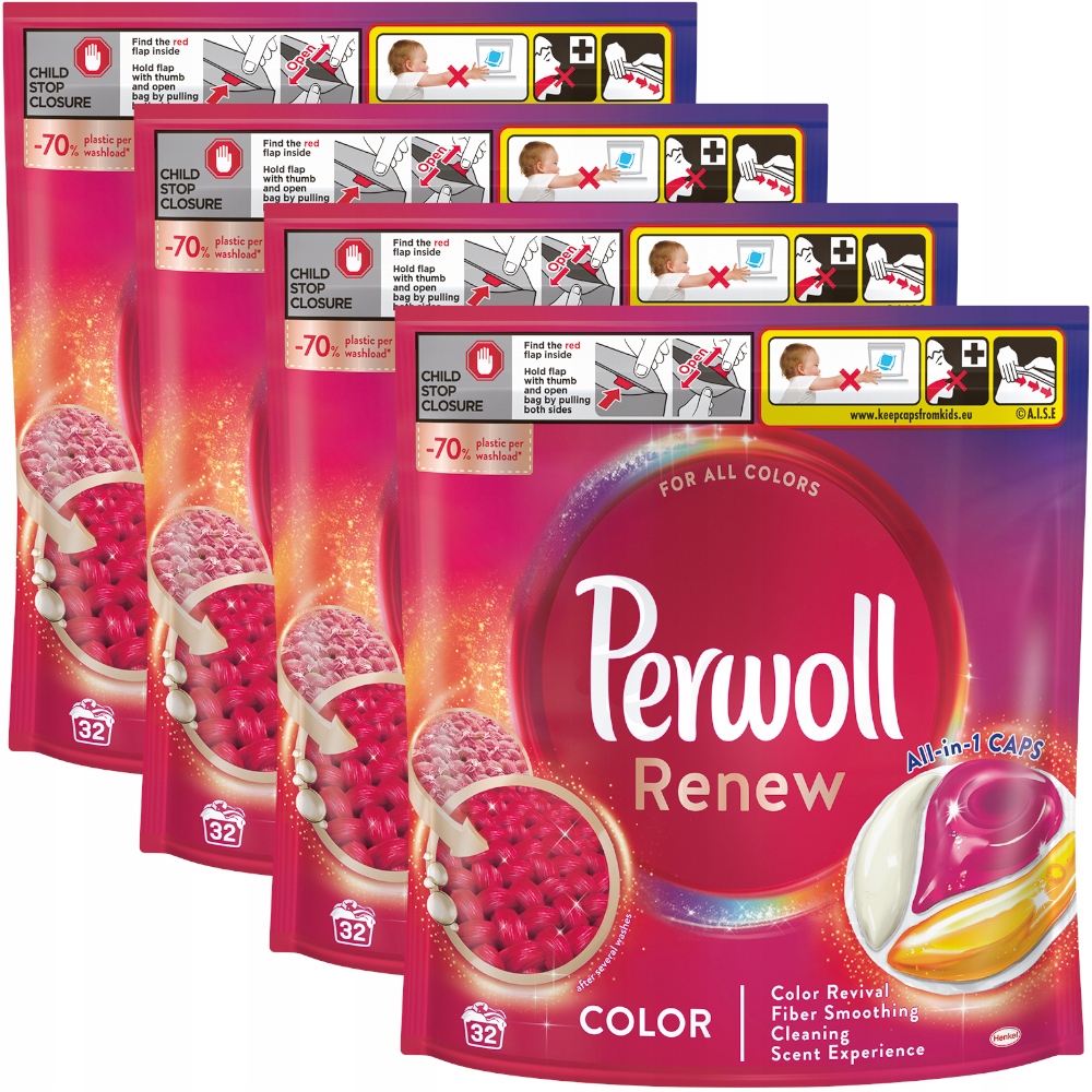 Perwoll Renew Color Kapsułki do prania kolorów 4x