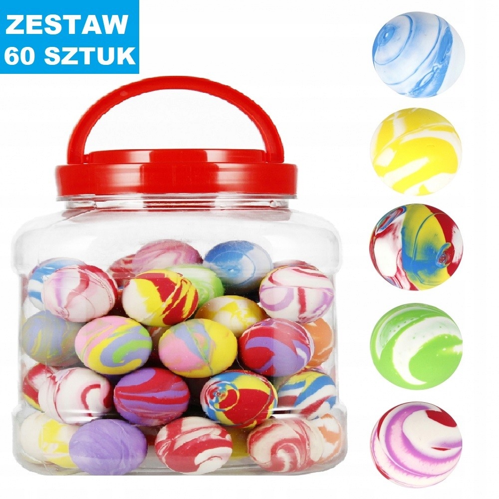PIŁKI KAUCZUKOWE "KISIEL -2" - 60 szt.