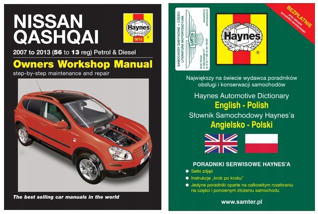 Nissan Qashqai 20072013 instrukcja napraw Haynes