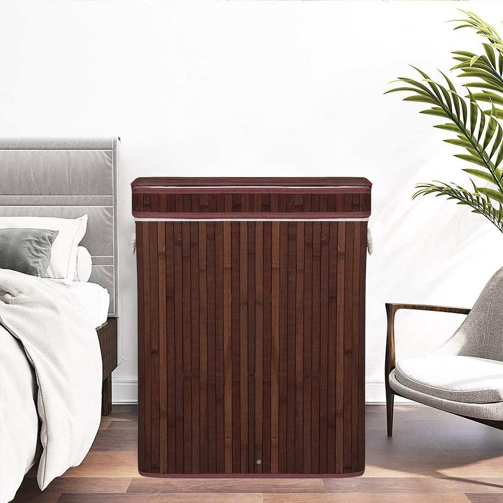 Купить КОРЗИНА ДЛЯ БЕЛЬЯ С КРЫШКОЙ НАТУРАЛЬНЫЙ БАМБУК 100Л: отзывы ...