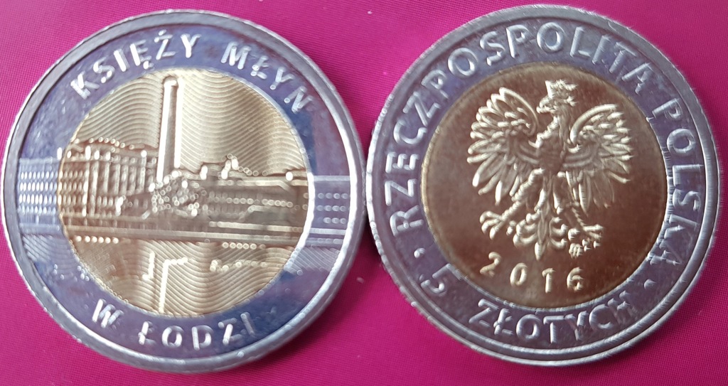 5 zł Księży Młyn w Łodzi 2016 MENNICZA