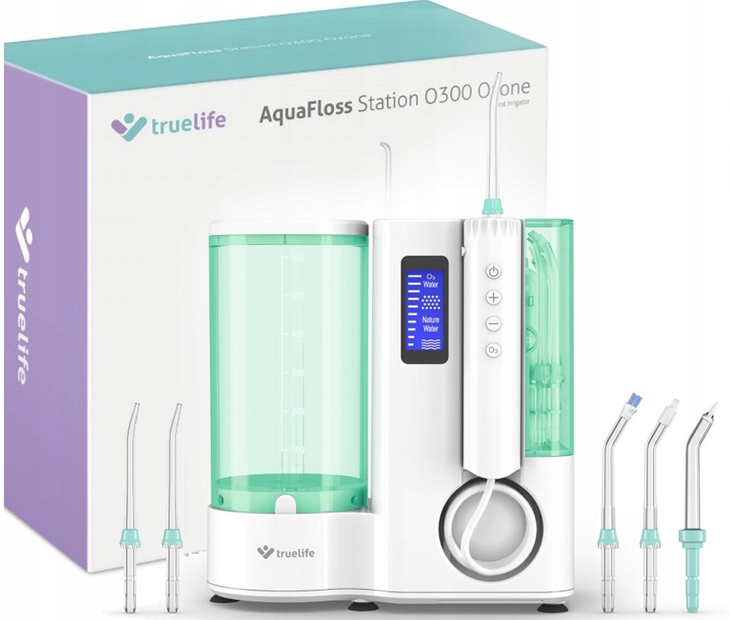 Irygator wodny do czyszczenia zębów TrueLife AquaFloss Station O300 Ozone
