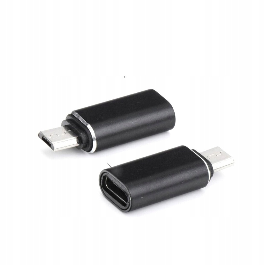 Adapter ładowarki Typ C do Micro USB czarny #43275