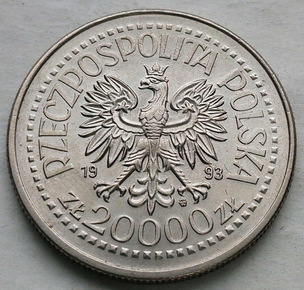 POLSKA - III RP : 20000 złotych - KAZIMIERZ IV JAGIELLOŃCZYK - 1993