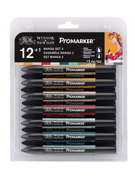 PROMARKER W&N ZESTAW 12+1 MANGA EXPANS. PACK 2