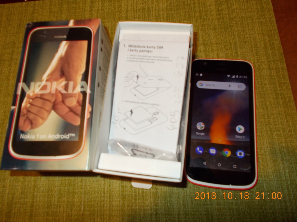 Telefon Nokia 1 Dual Sim (czerwony) smartfon