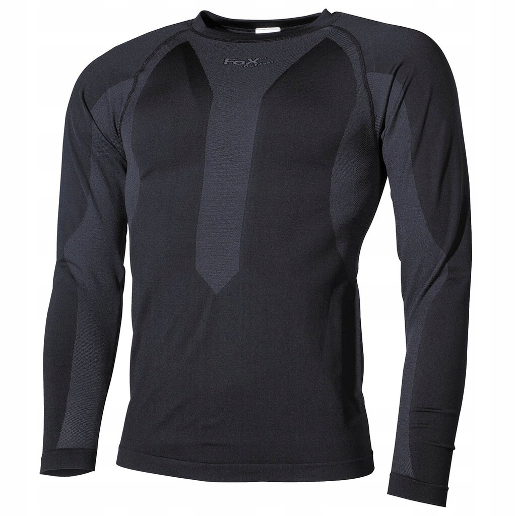 Koszulka termoaktywna sportowa z długim rękawem MFH Fox Outdoor Black XL