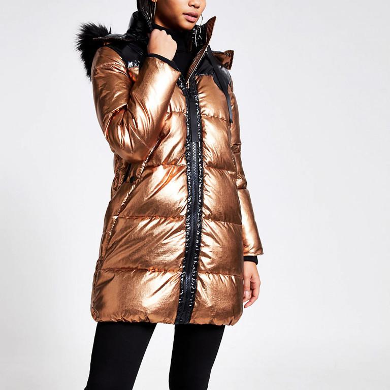 River island bronze deals coat