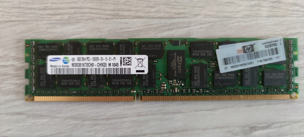 Pamięc RAM Samsung 8G 2Rx4 PC3 10600R 5 SZTUK