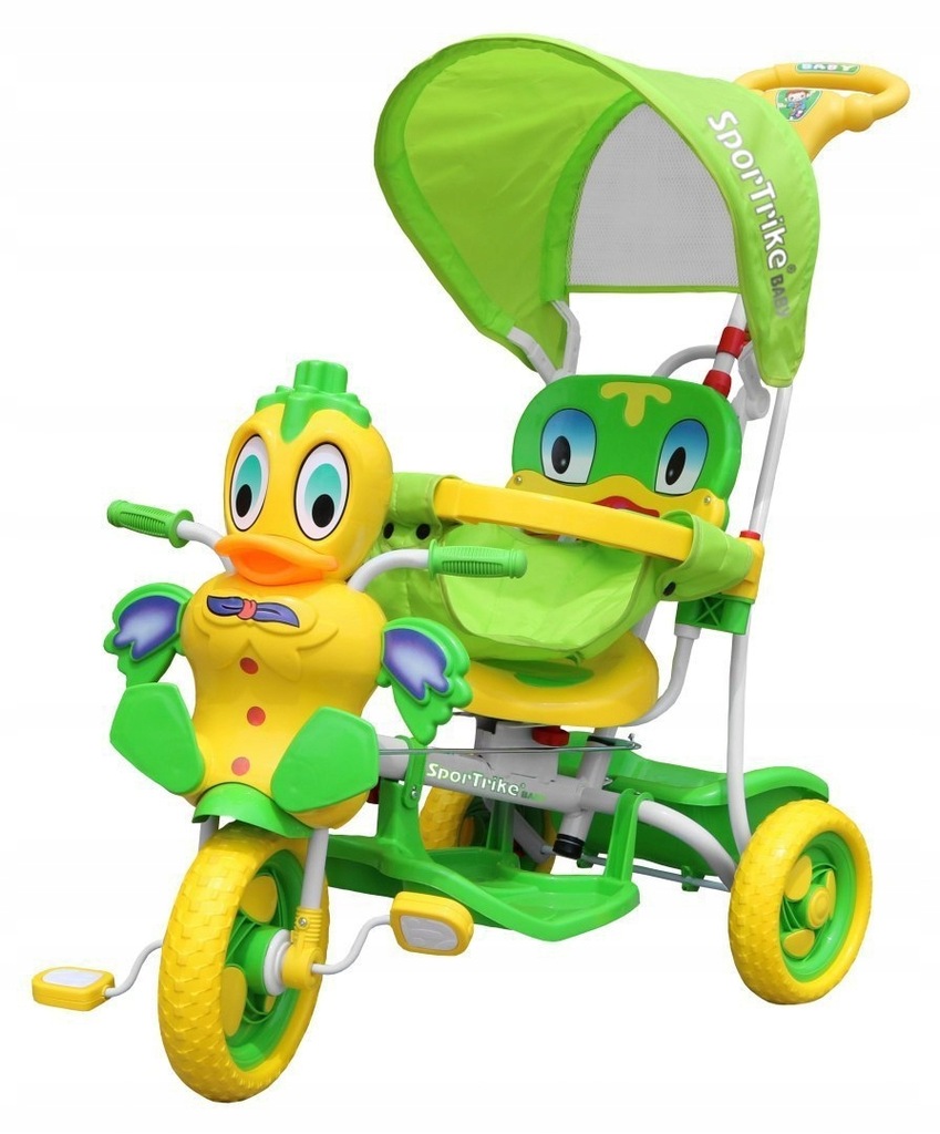 3-kołowy Rowerek dla dzieci Kaczka Zielony