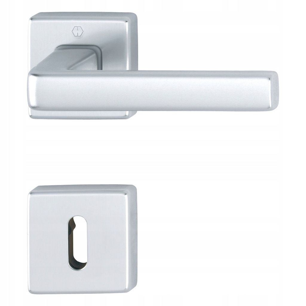 8CG Zestaw klamek DUBLIN na rozetę prostokątny PZ