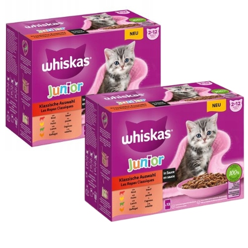 Whiskas Junior Dania klasyczne klasycznych w sosie 24x 85g z Niemiec 24h