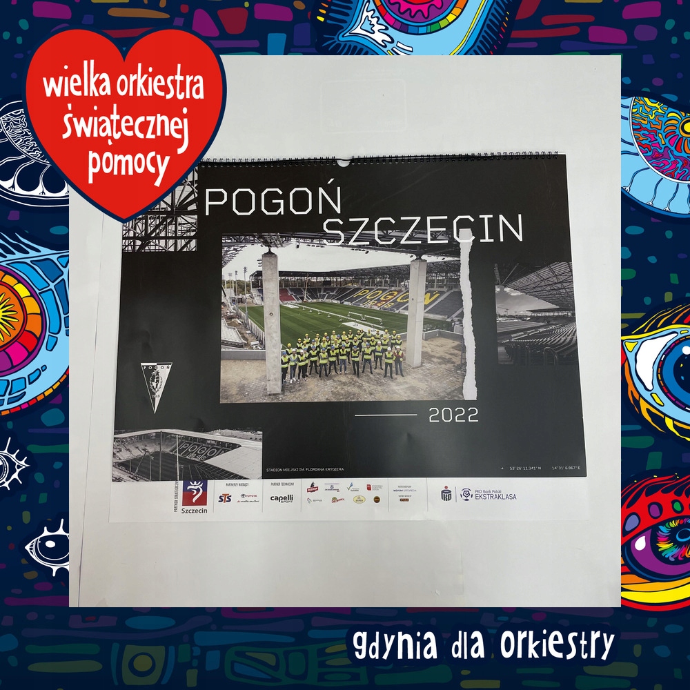 Kalendarz ścienny Pogoń Szczecin/magazyny meczowe