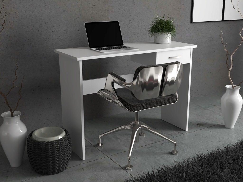 Купить СОВРЕМЕННЫЙ БЕЛЫЙ КОМПЬЮТЕРНЫЙ СТОЛ С ЯЩИКОМ: отзывы, фото и ...