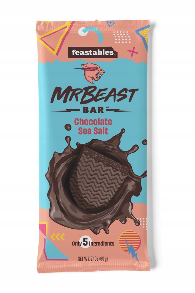 MrBeast Feastables Chocolate Sea Salt 60g Youtube