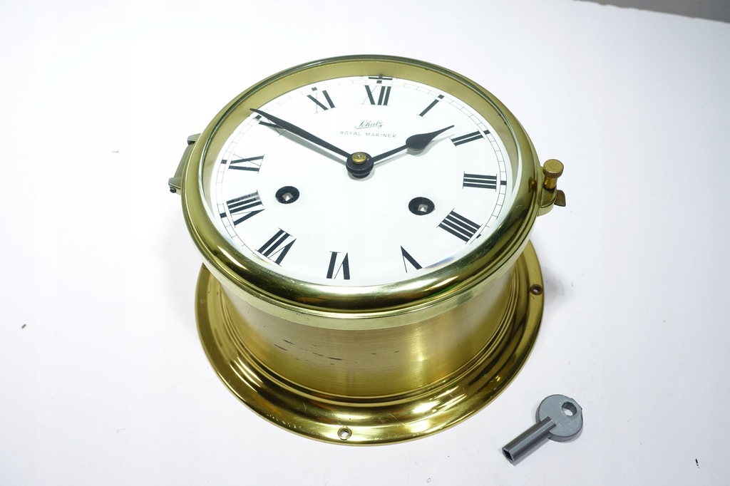 Klasyczny Nakręcany Zegar Okrętowy Marynistyczny SCHATZ Royal Mariner