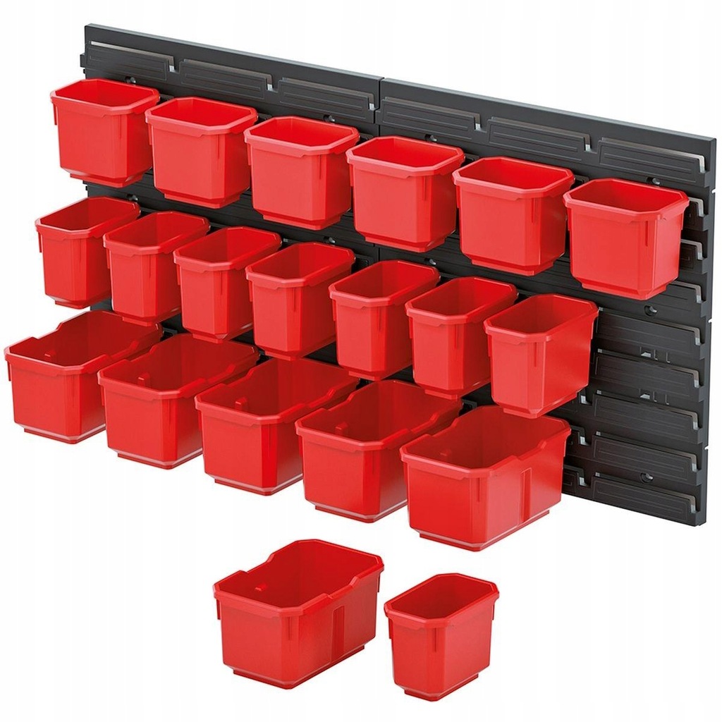 TABLICA WARSZTATOWA Z ZESTAWEM 20 POJEMNIKÓW ORGANIZER ORDERLINE KISTENBERG