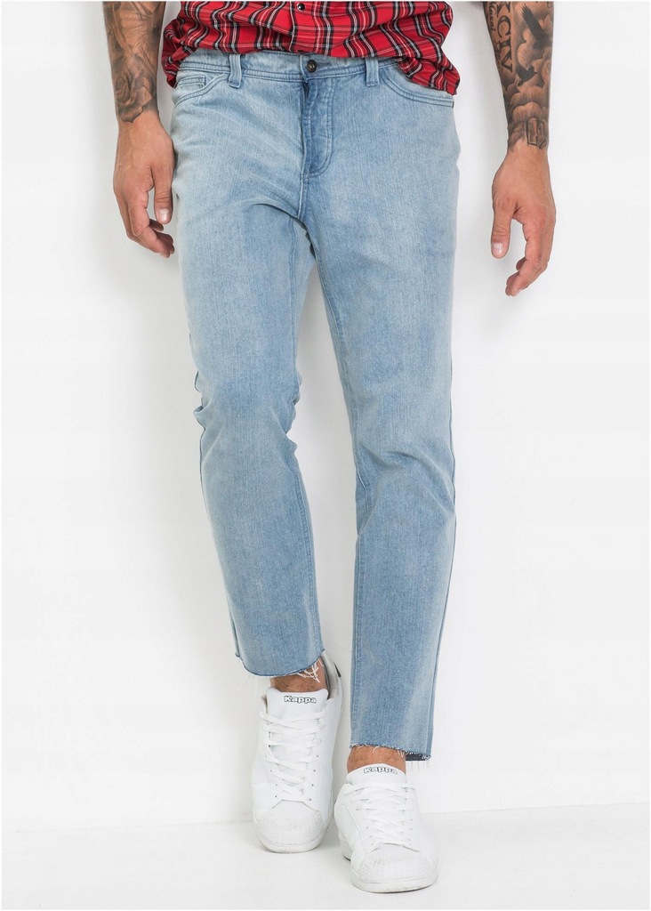 NG2B10 PROSTE SPODNIE JEANS KIESZONKI__42