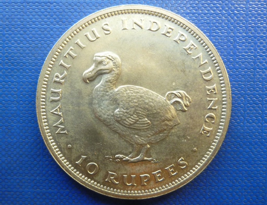 581. Mauritius 1971 r. 10 rupii, Ptak dodo