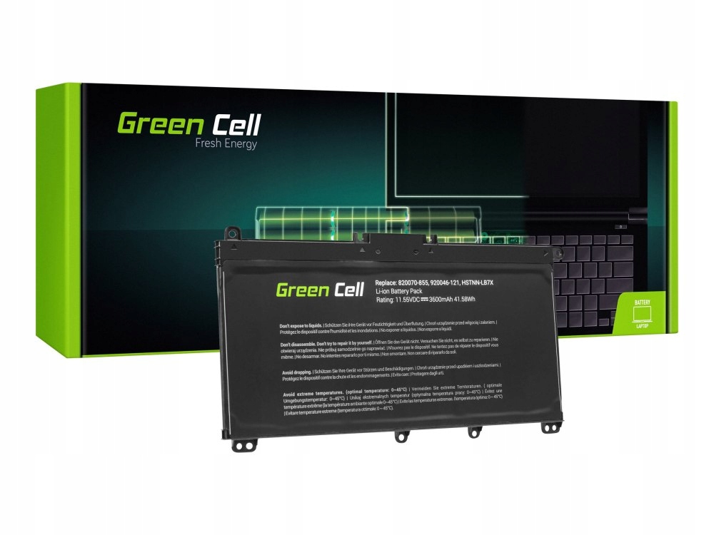 Bateria GREEN CELL do Wybrane modele notebooków marki HP 3600 mAh 11.55V 59