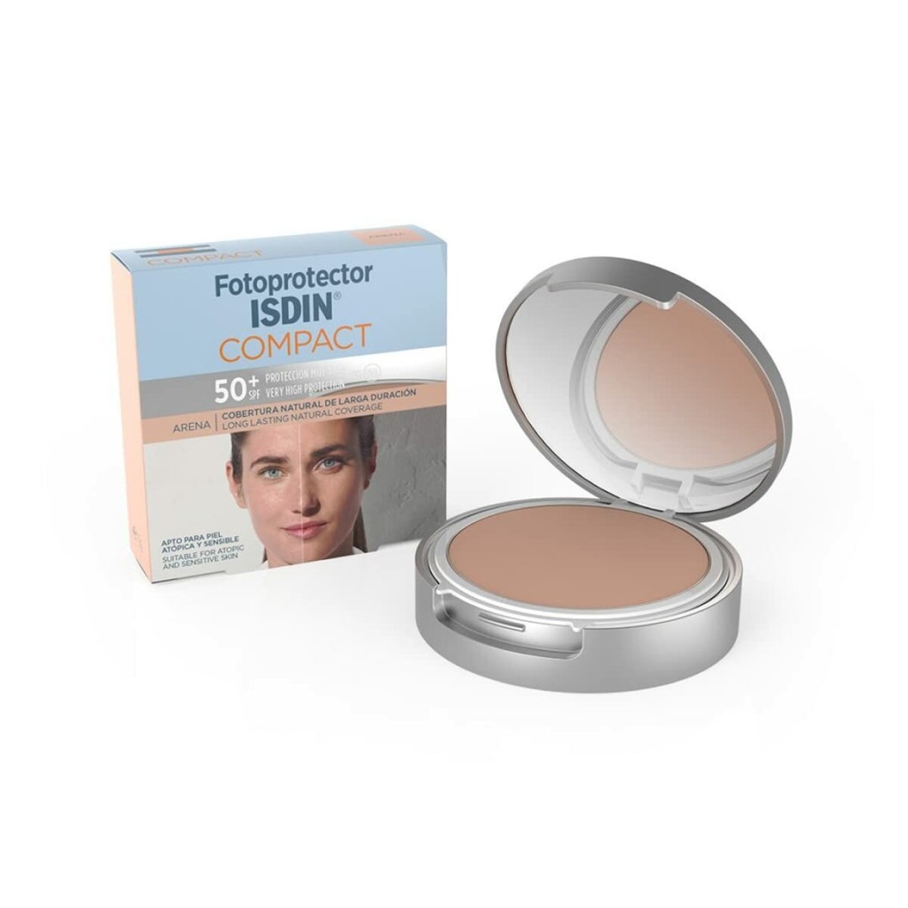 Podkład pod makijaż puder Isdin Piasek SPF 50+ 2 Części 10 g