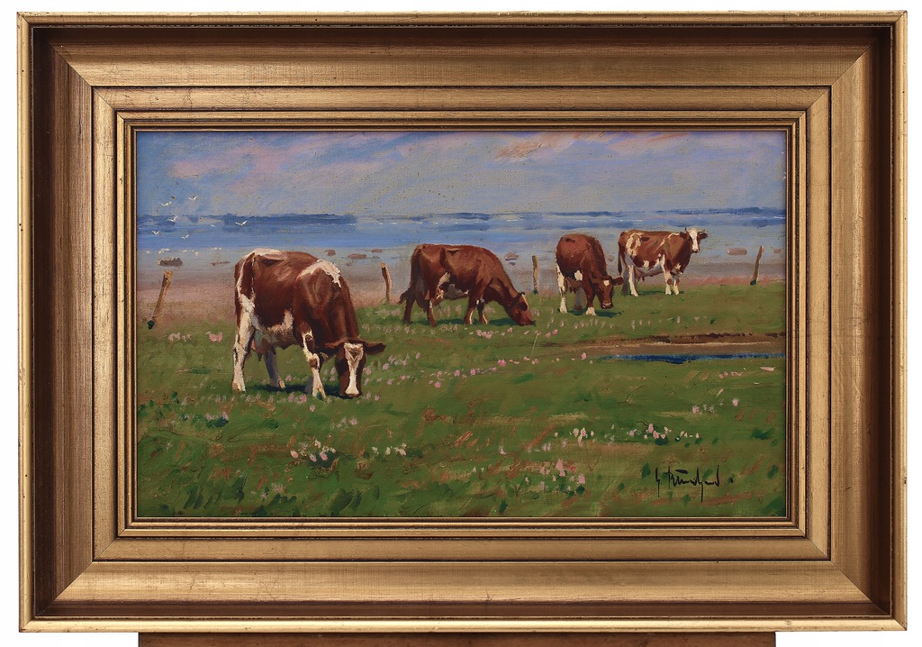 KROWY - GUNNAR BUNDGAARD (1920-2005) ORYGINAŁ