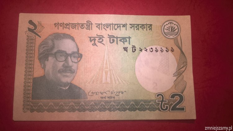 Bangladesz - 2 taka z paczki bankowej dla WOŚP