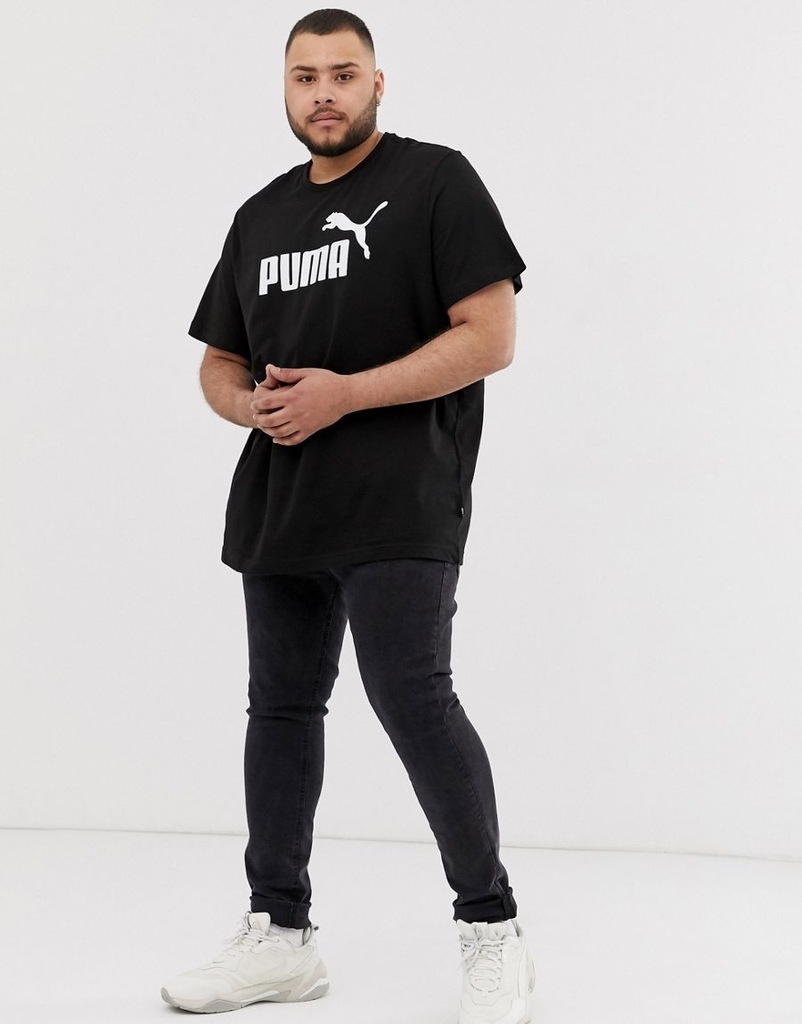 PUMA PLUS SIZE CZARNY T-SHIRT Z LOGO 3XL 2ASA