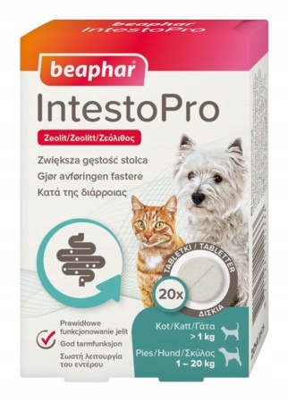 Beaphar intestopro tabletki dla psa i kota 20szt