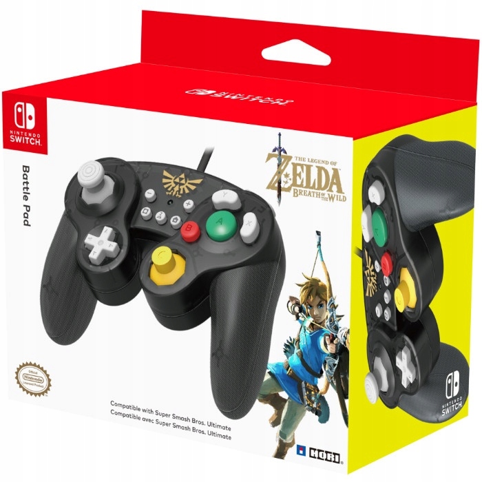 Pad przewodowy do konsoli Nintendo Switch czarny Zelda