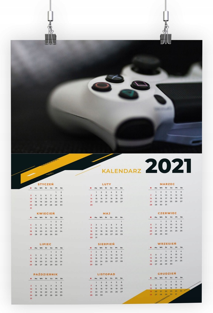 Plakat A0 KALENDARZ 2021 PLAYSTATION 03